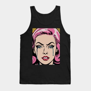 pop art crying girl Tank Top